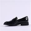 Marco Moreo Maura Heart Slip On Loafer - Black Patent